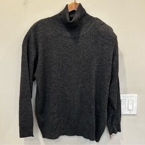 NWT Vintage Jones New York Turtleneck Gray metallic Long Sleeve Wool. Size 2X